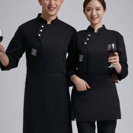 Chef's Clothes Short-sleeved Men's and Women's Restaurant Long-sleeved Autumn and Winter Kitchen Western-style Baking Cake Shop Chef's Work Clothes