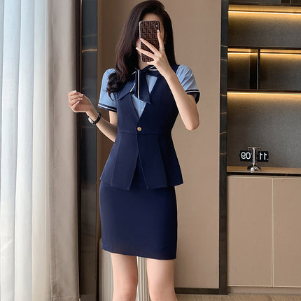 Professional suit Women's Vest Workwear Hotel Front Desk Fashion Vest Jewelry Shop Beautician Work Clothes Temperament suit