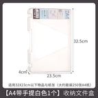 A4 thick white buckle box with handle