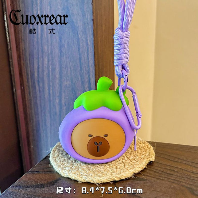New Kapibala Vegetable Coin Purse Earphones Mini Storage Small Wallet Children's Cartoon Creative Bag Pendant