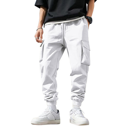 Cross-Border Amazon Spring and Autumn American Outdoor Multi-Pocket Overalls Men's Loose Trendy Sports and Leisure Leggings
