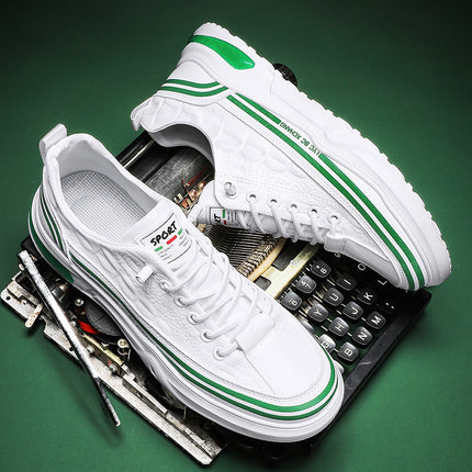 2026 Summer Youth Casual Student Sneakers Low-Top Slip-On Casual Shoes Canvas White Shoes Breathable