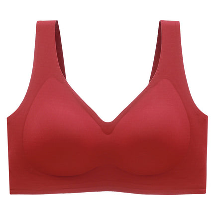 chubby girl plus fertilizer to increase 200kg seamless plus size underwear women's summer thin big chest small gathered bra