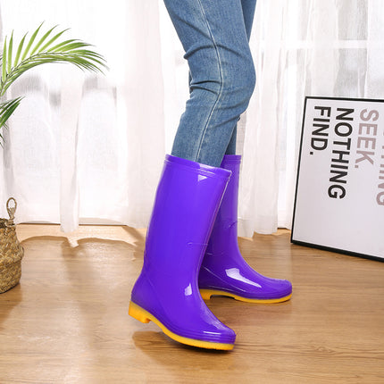 Brand New Material Quick-Drying Lining-Free Water Shoes Women's High Water Boots Long Boots Mesh-Free Non-Slip Rain Boots Women's Rubber Shoes Wholesale