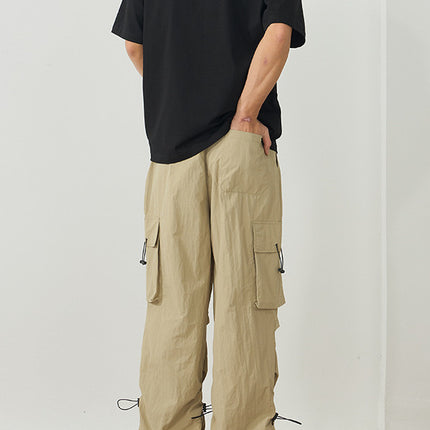 LKTM Men's# American Retro Khaki Mop Paratroopers Workwear Pants Men's and Women's hiphop Outdoor Slim Quick-Dry Pants