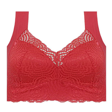 European and American Wire-Free Intimates Large Size Sexy Lace Sports Sleep Vest Bra Fat mm Thin Push-Up Bra