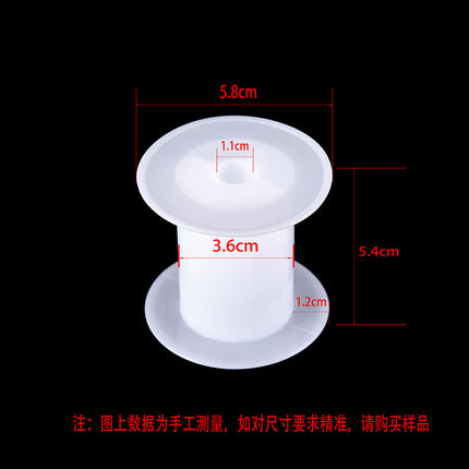 Transparent round I-shaped bobbin bobbin wool fishing line storage cylinder plastic empty coil winding barrel pipe