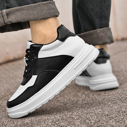 Spring Invisible Inner Height Increase 8cm Men's Shoes Breathable Sports Shoes Trendyy Height Increasing Shoes White Shoes Casual Versatile Sneakers