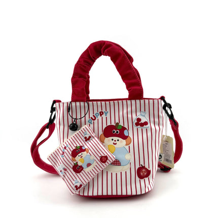 In-Stock New Small Cloth Bag Ins Cute Cartoon Women's Summer Cloth Bag Handbag Casual Tote Bag Upgrade