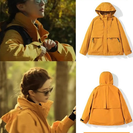 The Story of Rose Mountaineering Clothes Liu Yi-Fei Huang Yimei with Waterproof Tooling Three-in-One Men's and Women's Coat