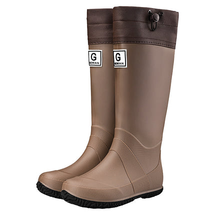 C200 Cross-Border High-Top Foldableing Water Shoes Women's Outdoor Camping Style Couple Rain Boots Soft Sole Comfortable Waterproof Work Shoes