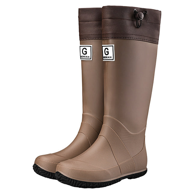 C200 Cross-Border High-Top Foldableing Water Shoes Women's Outdoor Camping Style Couple Rain Boots Soft Sole Comfortable Waterproof Work Shoes