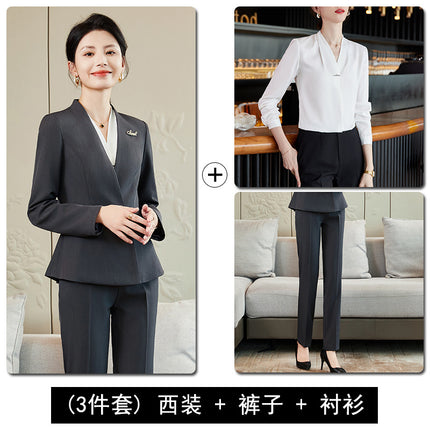 Suit Skirt, Business Attire, Goddess-Style Suit Set, Beauty Salon Front Desk, Hotel Sales Department, Jewelry Store Work Uniform