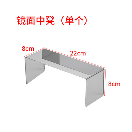 Factory direct supply stainless steel shoe rack shoe bag display shelf window shoe bag high and low display rack jewelry bracket
