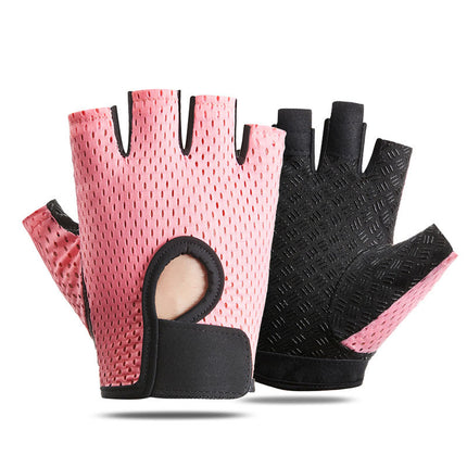 Cross-border Thin Half-finger Gloves Men's and Women's Riding Non-slip Quick-drying Sports Fitness Breathable Bicycle Gloves A01W