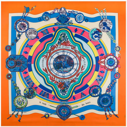 Mai Tong silk scarf New 130cm * 130cm Roman clock ladies imitation silk square scarf scarf scarf wholesale