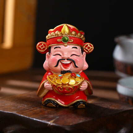 Fuxing Linmen God of Wealth Decoration Office Home Living Room Decorations Hallway Opening Housewarming Gift