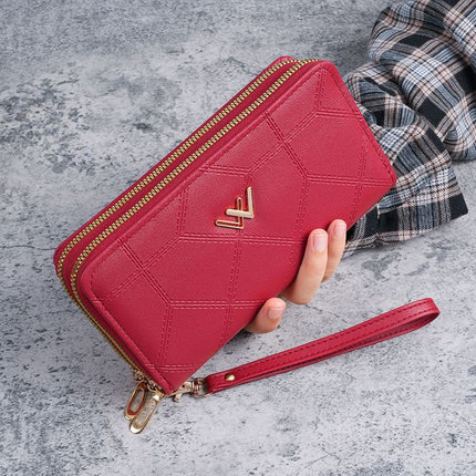 Cross-Border Labelable Clutch Bag Women's Long Fashion Simple Wallet Mobile Phone Bag Multi-Functional Large Capacity Card Holder Change