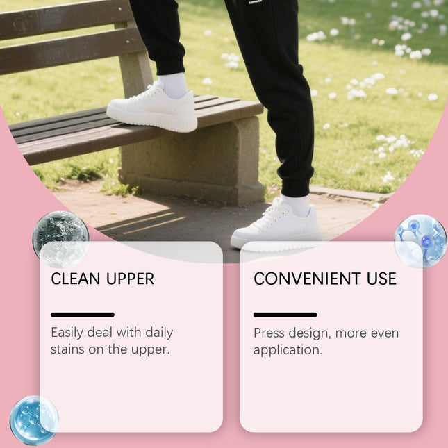 Jakehoe White Shoe Cleaner, Sports Shoe White Shoe Cleaner, Yellow Dirt-Free Portable Cleaner
