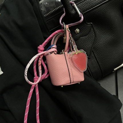 Original Diy Homemade Miu Style Woven Bag Pendant High-end Light Luxury Mini Small Bag Creative Hanging Accessories