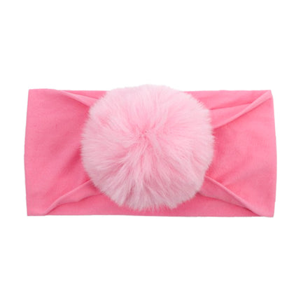 2023 new children's seamless hair band Europe and the United States new baby nylon fur ball headscarf baby hair band