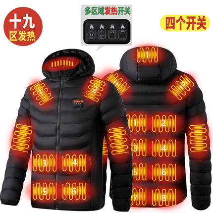 Heated Cotton Clothing for Winter in District 249, District 11, District 19, Smart Heated Cotton Jacket, Unisex Heated Clothing Jacket