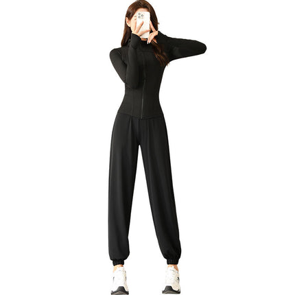 Lulu Replacement 2024 New Yoga Clothes High-End Three-Piece Sports Suit Women's Morning Running Clothes Quick-Drying Fitness Clothes