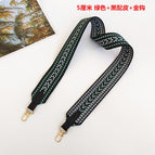 5cm green + black with leather / [silver hook]