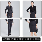 Gray suit + pants + skirt + shirt / S