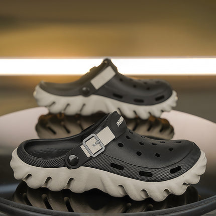 Hole Shoes Men's Outdoor Non-slip Summer Baotou Beach Cross-border Sandals New Outfit Dual-use Garden Slippers