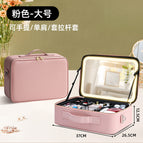 Large pink [built-in battery with led light large mirror]