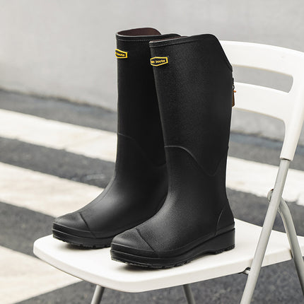 Cross-Border Foreign Trade Russian and Korean Women's Long Rain Boots, High Rain Boots, Waterproof Rubber Shoes, Overshoes, Non-Slip and Wear-Resistant