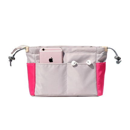 Red Tadpole Contrasting Color Bag, Inner Bag, Storage Bag, Organizer Bag, Multifunctional Women's Large-Capacity Cosmetic Bag, Travel
