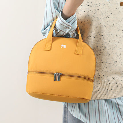 Double Lunch Box Handbag Japanese Picnic Bag Split Cosmetic Bag Aluminum Foil Insulation Bag Lunch Bag