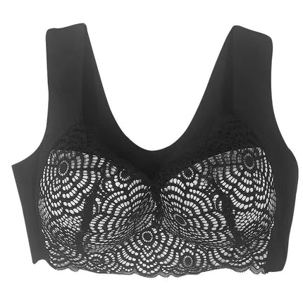 Foreign Trade plus size Thin Vest Bra chubby girl No Steel Ring Sensual Lace Push-up Sports Sleep Underwear