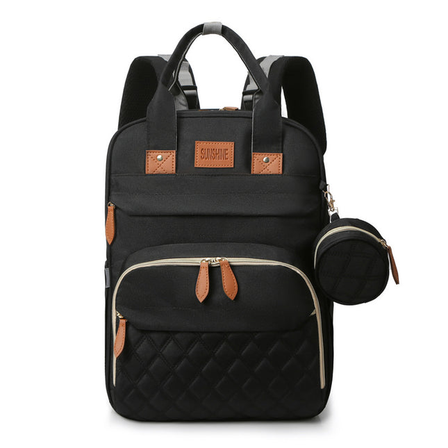Mummy Bag, Large Capacity Backpack, Portable, Hangable Stroller, Folding Bed, Mother Travel Insulated Mother and Baby Bag