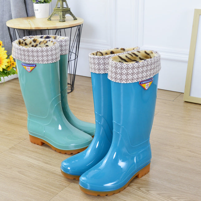 Shenshen Rain Boots for Women, Non-Slip, Waterproof, High-Top, Cotton-Padded, Warm, Suitable for All Seasons, Lightweight, Non-Slip Rubber Shoes
