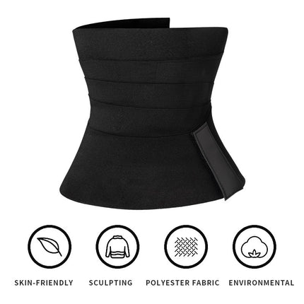 Cross-border abdomen belt sports corset waist belt yoga fitness adjustment winding belt elastic abdomen waist trainer