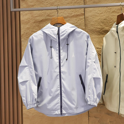 2025 Spring New Outdoor Couple's Fashionable All-match Casual Hooded Water-repellent Jacket Jacket