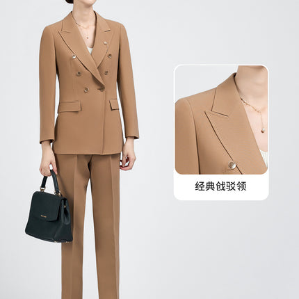 Professional Suit suit Fashion 2025 New High-end Temperament Goddess Fan Commuter Suit khaki Coat Women