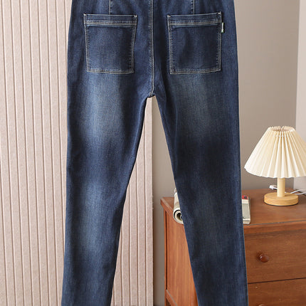 Haipai Scissors Cloud Sense Jeans Men's Spring and Autumn Simple All-match Washed Micro-elastic Loose Leg Pants Men's 1U061