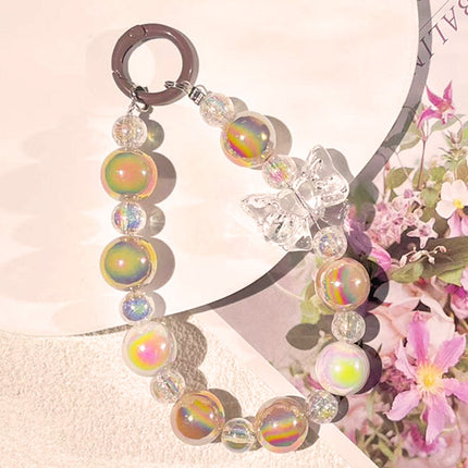 Colorful Shell Candy Color Wings Love Beaded Mobile Phone Chain Handbag Jewelry Hanging Key Chain