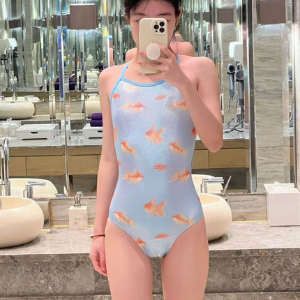 Conjoined Racing Swimsuit Women's 2025 New Triangle Professional Training Swimming Pool Special Advanced Sense Hot Spring Swimsuit