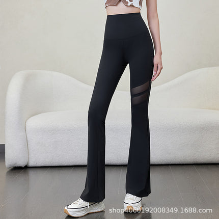Women's Fleece-Lined Leggings for Outerwear, Barbie Pants, Tight-Fitting Pilates Sports Flared Fitness Pants, High Elasticity, Butt-Lifting