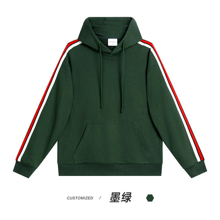 Early autumn 380g heavy pull American retro sweater men's loose casual solid color tide brand hooded couple hoodie women