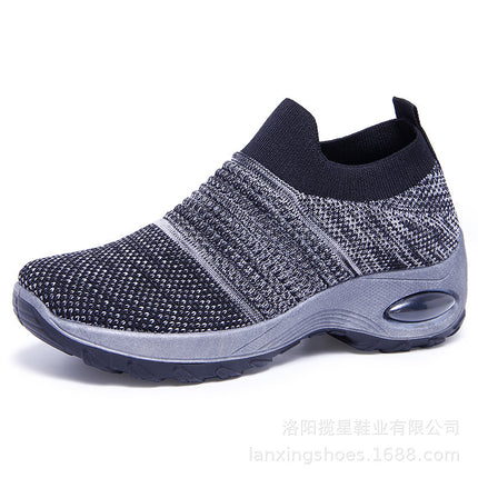 Women's Shoes 2024 Spring and Autumn Fashion Casual Sports Shoes Wholesale Temu Cross-Border Dropshipping Trendy Air Cushion Socks Shoes for Women