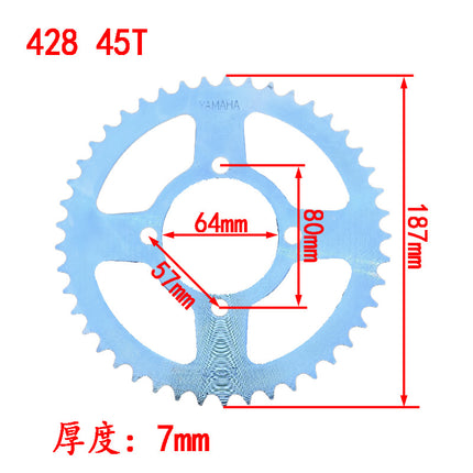 428 tooth plate 28 32 34 38T tooth sprocket electric vehicle modification accessories tricycle chain plate single row gear plate