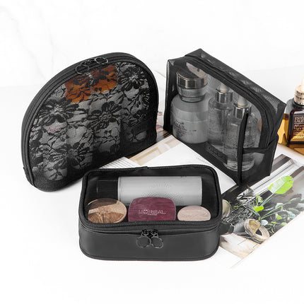 Mesh cosmetic bag suit portable mini South Korea travel cute storage simple wash storage cosmetic bag
