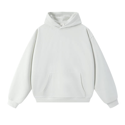 Sweatshirt 380g Terry Spring and Autumn American Style Thin Drop Shoulder Loose Fit Solid Color Hoodie for Men Trendy Versatile