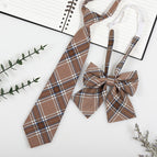 Palm plaid (tie + collar flower)